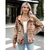 Zeagoo Women’s Cozy Fleece Jacket Western Aztec Print Snap Button Down Coat with Pockets Casual Warm Outwear 2026(Apricot Pattern)