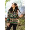 Zeagoo Women’s Cozy Fleece Jacket Western Aztec Print Snap Button Down Coat with Pockets Casual Warm Outwear 2026(Black)