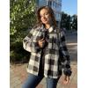 Zeagoo Women’s Cozy Fleece Jacket Western Aztec Print Snap Button Down Coat with Pockets Casual Warm Outwear 2026(Black and White)