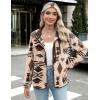Zeagoo Women’s Cozy Fleece Jacket Western Aztec Print Snap Button Down Coat with Pockets Casual Warm Outwear 2026(Khaki)