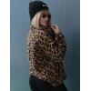 Zeagoo Women’s Cozy Fleece Jacket Western Aztec Print Snap Button Down Coat with Pockets Casual Warm Outwear 2026(Leopard Print)