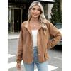 Zeagoo Women’s Cozy Fleece Jacket Western Aztec Print Snap Button Down Coat with Pockets Casual Warm Outwear 2026(Light Brown)