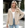 Zeagoo Women’s Cozy Fleece Jacket Western Aztec Print Snap Button Down Coat with Pockets Casual Warm Outwear 2026(Light Khaki)