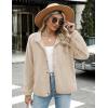Zeagoo Women’s Cozy Fleece Jacket Western Aztec Print Snap Button Down Coat with Pockets Casual Warm Outwear 2026(Light Khaki)