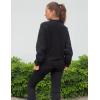 Zeagoo Women’s Cozy Fleece Jacket Western Aztec Print Snap Button Down Coat with Pockets Casual Warm Outwear 2026(Solid Black)