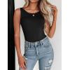 Zeagoo Womens Double Lined Crew Neck Tank Tops Cute Summer Sleeveless Workout Tops Basic Going Out Clothes 2026(1-black)
