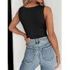 Zeagoo Womens Double Lined Crew Neck Tank Tops Cute Summer Sleeveless Workout Tops Basic Going Out Clothes 2026(1-black)