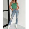 Zeagoo Womens Double Lined Crew Neck Tank Tops Cute Summer Sleeveless Workout Tops Basic Going Out Clothes 2026(Green)