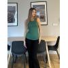 Zeagoo Womens Double Lined Crew Neck Tank Tops Cute Summer Sleeveless Workout Tops Basic Going Out Clothes 2026(Green)
