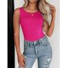 Zeagoo Womens Double Lined Crew Neck Tank Tops Cute Summer Sleeveless Workout Tops Basic Going Out Clothes 2026(Hot Pink)