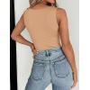 Zeagoo Womens Double Lined Crew Neck Tank Tops Cute Summer Sleeveless Workout Tops Basic Going Out Clothes 2026(Khaki)