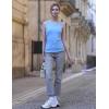 Zeagoo Womens Double Lined Crew Neck Tank Tops Cute Summer Sleeveless Workout Tops Basic Going Out Clothes 2026(Light Blue)