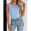 Zeagoo Womens Double Lined Crew Neck Tank Tops Cute Summer Sleeveless Workout Tops Basic Going Out Clothes 2026(Light Blue)