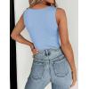 Zeagoo Womens Double Lined Crew Neck Tank Tops Cute Summer Sleeveless Workout Tops Basic Going Out Clothes 2026(Light Blue)