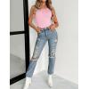 Zeagoo Womens Double Lined Crew Neck Tank Tops Cute Summer Sleeveless Workout Tops Basic Going Out Clothes 2026(Pink)