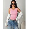 Zeagoo Womens Double Lined Crew Neck Tank Tops Cute Summer Sleeveless Workout Tops Basic Going Out Clothes 2026(Pink)