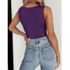 Zeagoo Womens Double Lined Crew Neck Tank Tops Cute Summer Sleeveless Workout Tops Basic Going Out Clothes 2026(Purple)