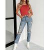 Zeagoo Womens Double Lined Crew Neck Tank Tops Cute Summer Sleeveless Workout Tops Basic Going Out Clothes 2026(Red)