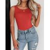 Zeagoo Womens Double Lined Crew Neck Tank Tops Cute Summer Sleeveless Workout Tops Basic Going Out Clothes 2026(Red)