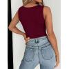 Zeagoo Womens Double Lined Crew Neck Tank Tops Cute Summer Sleeveless Workout Tops Basic Going Out Clothes 2026(Wine Red)