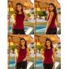 Zeagoo Womens Double Lined Crew Neck Tank Tops Cute Summer Sleeveless Workout Tops Basic Going Out Clothes 2026(Wine Red)