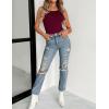Zeagoo Womens Double Lined Crew Neck Tank Tops Cute Summer Sleeveless Workout Tops Basic Going Out Clothes 2026(Wine Red)