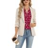 Zeagoo Womens Dressy Casual Shirts Short Sleeve V Neck Work Blouse Business Casual Summer Chiffon Tops(Berryflake)