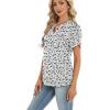 Zeagoo Womens Dressy Casual Shirts Short Sleeve V Neck Work Blouse Business Casual Summer Chiffon Tops(Shadowfall)