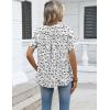 Zeagoo Womens Dressy Casual Shirts Short Sleeve V Neck Work Blouse Business Casual Summer Chiffon Tops(Shadowfall)
