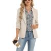 Zeagoo Womens Dressy Casual Shirts Short Sleeve V Neck Work Blouse Business Casual Summer Chiffon Tops(White Cheetah)