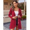 Zeagoo Women’s Fall Jacket 2025 Zip Up Hoodies Long Sleeve Long Tunic Sweatshirts Oversized Fleece Casual Coat with Pocket(A_fleece Fabric_red)