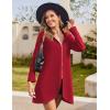 Zeagoo Women’s Fall Jacket 2025 Zip Up Hoodies Long Sleeve Long Tunic Sweatshirts Oversized Fleece Casual Coat with Pocket(A_fleece Fabric_red)