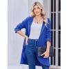 Zeagoo Women’s Fall Jacket 2025 Zip Up Hoodies Long Sleeve Long Tunic Sweatshirts Oversized Fleece Casual Coat with Pocket(A_fleece Fabric_snorkel Blue)