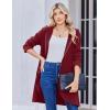 Zeagoo Women’s Fall Jacket 2025 Zip Up Hoodies Long Sleeve Long Tunic Sweatshirts Oversized Fleece Casual Coat with Pocket(A_fleece Fabric_wine Red)
