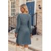 Zeagoo Women’s Fall Sweater Dresses with Pockets Crew Neck Long Sleeve A-Line Dresses for Women 2025 Casual Winter Dresses(Dark Blue)