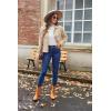 Zeagoo Womens Fashion Cropped Corduroy Shackets Button Down Jackets Tops Fall Trendy Lightweight Long Sleeve Shirts(Apricot)