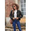 Zeagoo Womens Fashion Cropped Corduroy Shackets Button Down Jackets Tops Fall Trendy Lightweight Long Sleeve Shirts(Dark Grey)