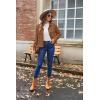 Zeagoo Womens Fashion Cropped Corduroy Shackets Button Down Jackets Tops Fall Trendy Lightweight Long Sleeve Shirts(Light Brown)
