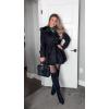 Zeagoo Women’s Fashion Faux Fur Lapel Double-Breasted Thick Wool Trench Coat Winter Warm Jacket S-2XL(Black)