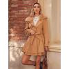 Zeagoo Women’s Fashion Faux Fur Lapel Double-Breasted Thick Wool Trench Coat Winter Warm Jacket S-2XL(Camel)