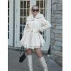 Zeagoo Women’s Fashion Faux Fur Lapel Double-Breasted Thick Wool Trench Coat Winter Warm Jacket S-2XL(New_beige)