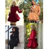 Zeagoo Women’s Fashion Faux Fur Lapel Double-Breasted Thick Wool Trench Coat Winter Warm Jacket S-2XL(New_deep Grey)