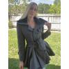 Zeagoo Women’s Fashion Faux Fur Lapel Double-Breasted Thick Wool Trench Coat Winter Warm Jacket S-2XL(New_deep Grey)