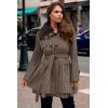 Zeagoo Women’s Fashion Faux Fur Lapel Double-Breasted Thick Wool Trench Coat Winter Warm Jacket S-2XL(New_jh459)