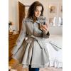 Zeagoo Women’s Fashion Faux Fur Lapel Double-Breasted Thick Wool Trench Coat Winter Warm Jacket S-2XL(New_moon Grey)