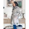 Zeagoo Women’s Fashion Faux Fur Lapel Double-Breasted Thick Wool Trench Coat Winter Warm Jacket S-2XL(New_moon Grey)