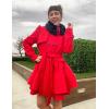 Zeagoo Women’s Fashion Faux Fur Lapel Double-Breasted Thick Wool Trench Coat Winter Warm Jacket S-2XL(New_red)