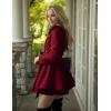Zeagoo Women’s Fashion Faux Fur Lapel Double-Breasted Thick Wool Trench Coat Winter Warm Jacket S-2XL(New_wine Red)