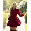 Zeagoo Women’s Fashion Faux Fur Lapel Double-Breasted Thick Wool Trench Coat Winter Warm Jacket S-2XL(New_wine Red)