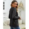 Zeagoo Womens Long Sleeve Shirts Lightweight Cable Knit Sleeve Shirts Trendy Fall Tunic Tops(Black)